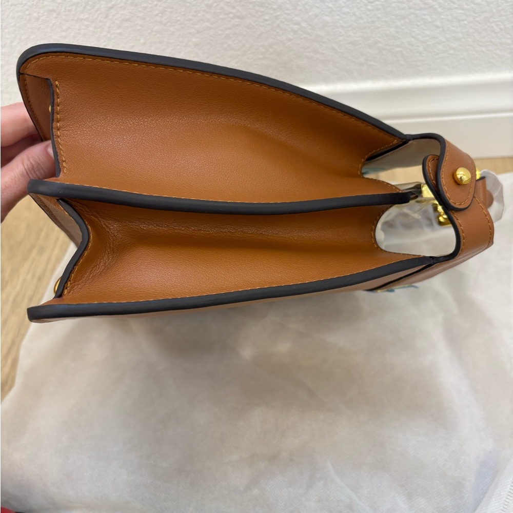 TIFFANY & FRED PARIS NWT Top-Handle with crossbody strap in Cognac Brown - Picture 4 of 8